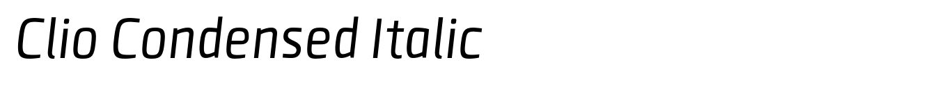 Clio Condensed Italic